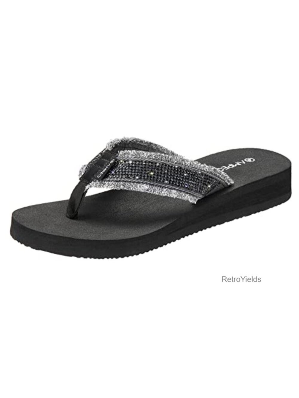 Women's Arch Support Rhinestone Flip Flops Comfortable Summer Beach Thong